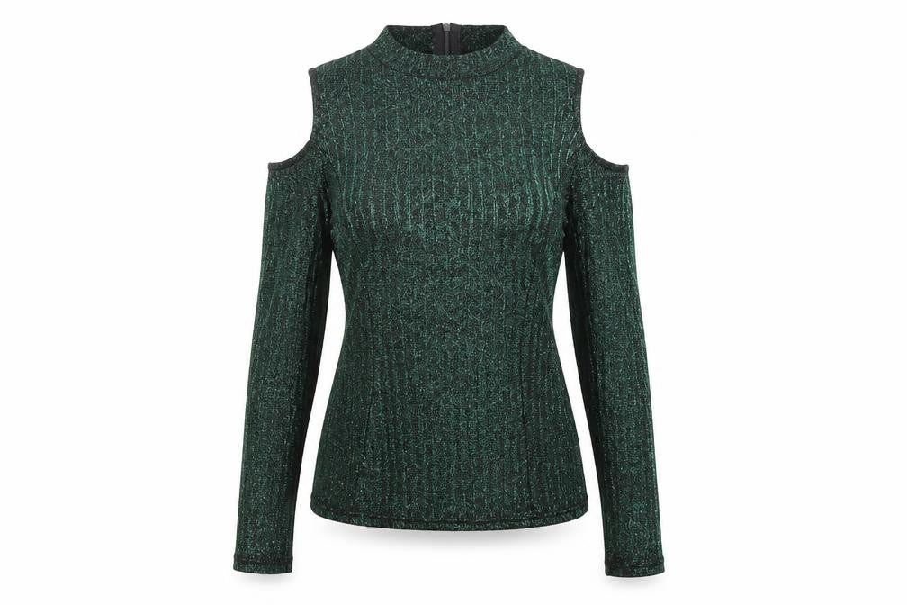 Jovonna Womens Green  Knit Pullover Jumper Size 8