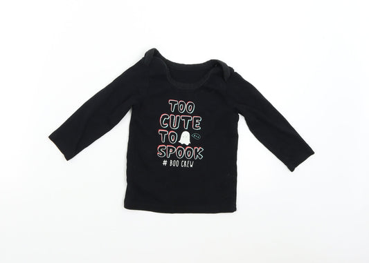 George Baby Black   Basic T-Shirt Size 18-24 Months  - Too Cute