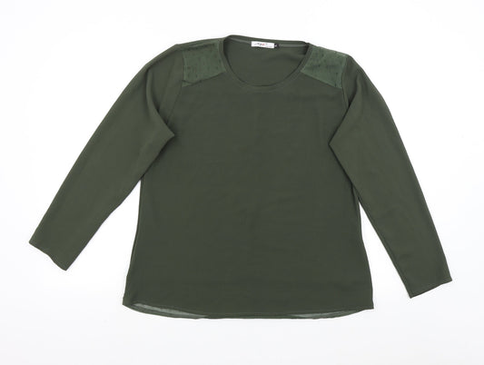 Malhas Womens Green   Basic Blouse Size XL