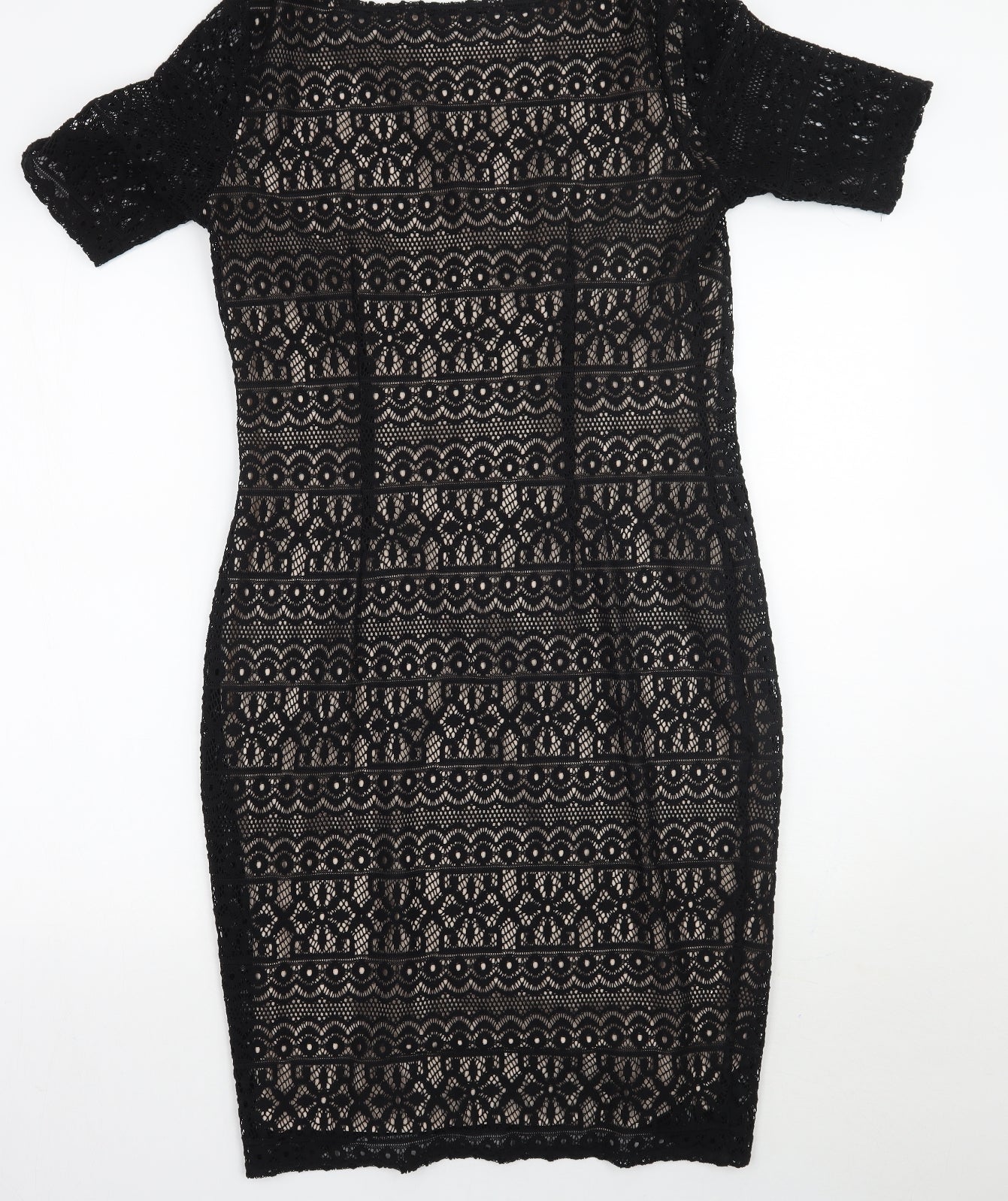 marks and spencer black lace dress MARKS & SPENCER COLLECTION Floral Lace Long Sleeve Bodycon Midi Dress BNWT 0000008901729 on eBid United States