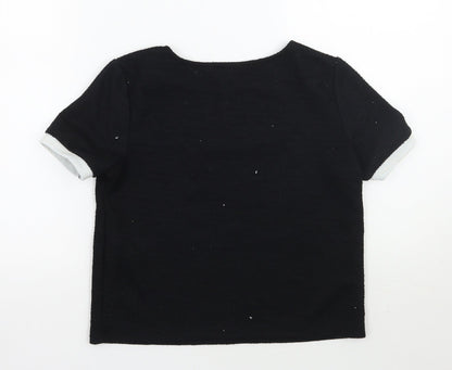 Preloved Zara Womens Black   Basic T-Shirt Size S - Back