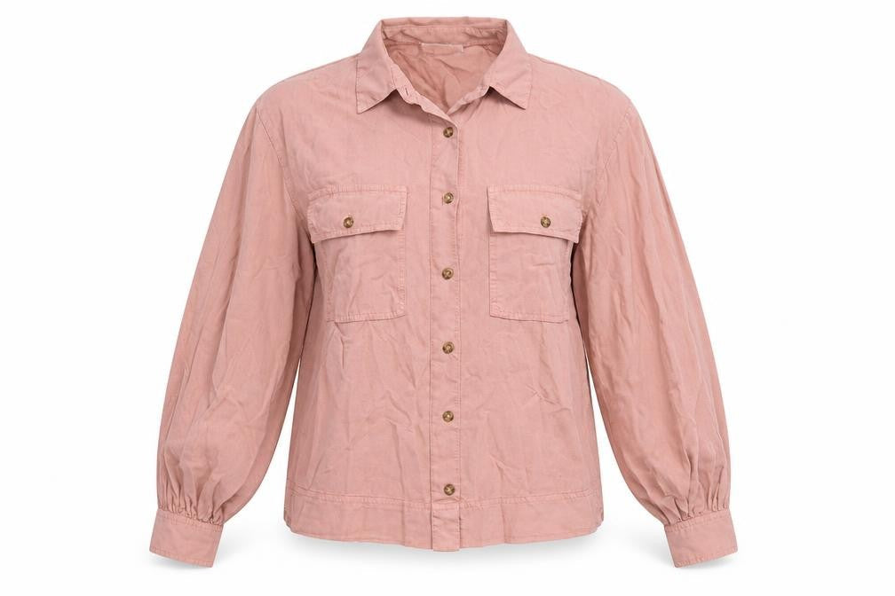 Topshop Womens Pink   Basic Button-Up Size 8