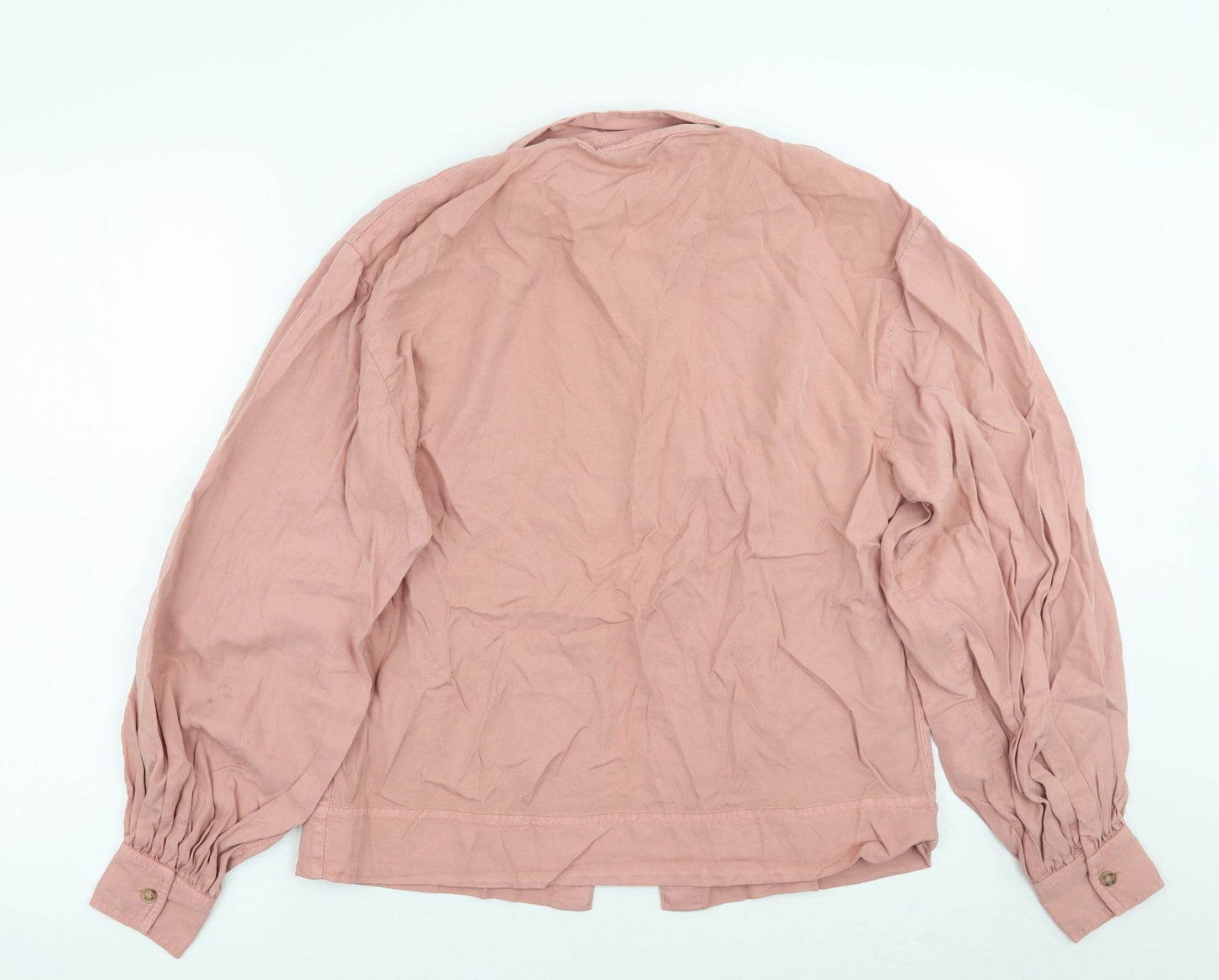Topshop Womens Pink   Basic Button-Up Size 8