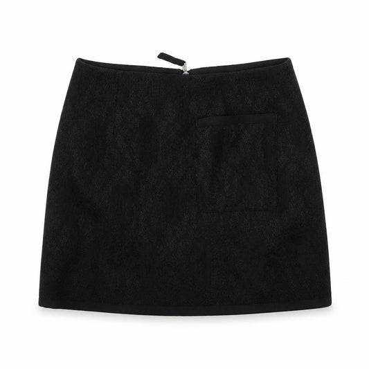 Topshop Womens Black  Rayon A-Line Skirt Size 10