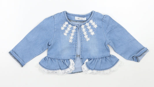 Preworn Girls Blue   Jacket  Size 2 Years