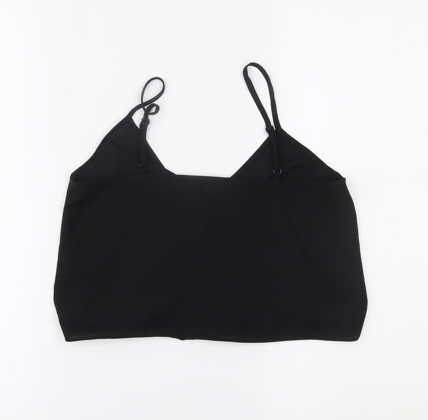 Miss Selfridge Womens Black   Cropped Tank Size 8