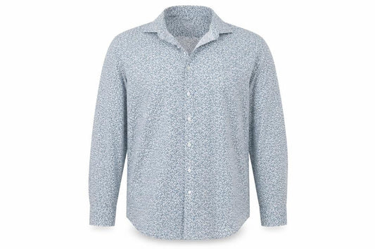 Heritage Mens Blue Floral   Button-Up Size 16.5