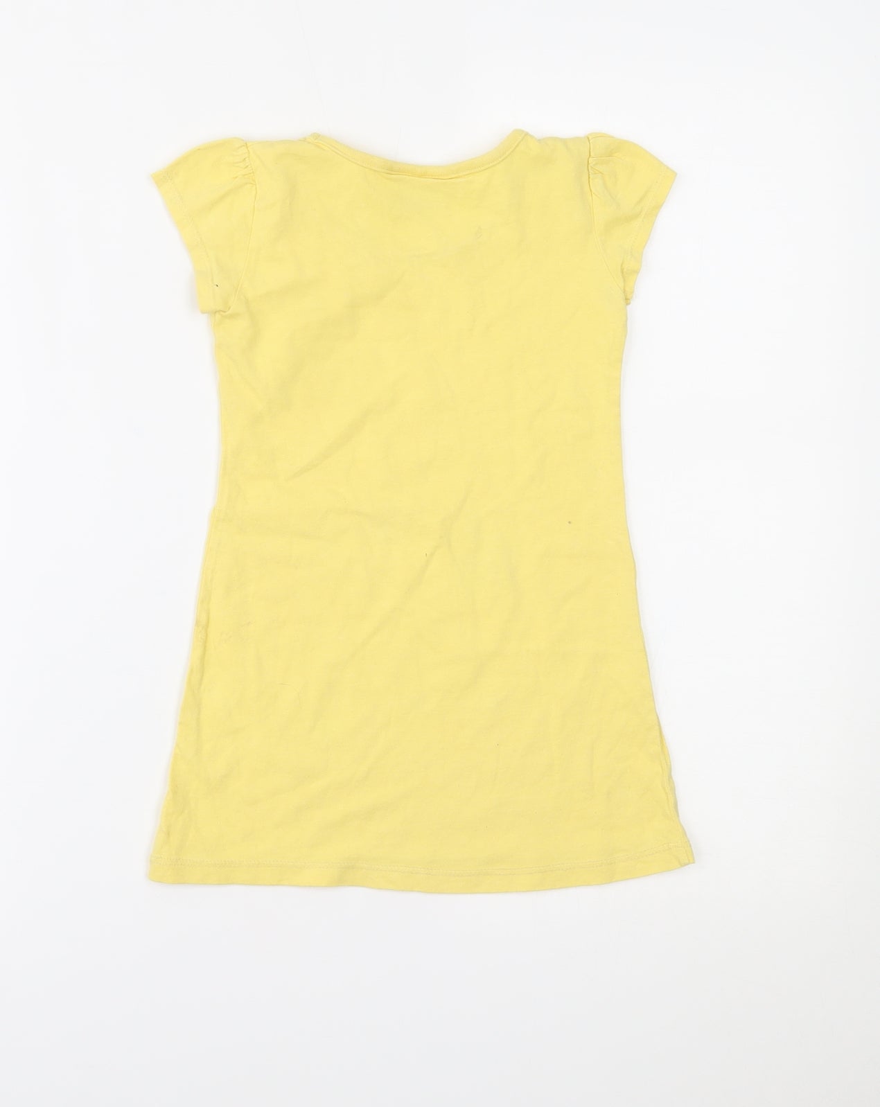 NEXT Girls Yellow   Basic T-Shirt Size 4 Years