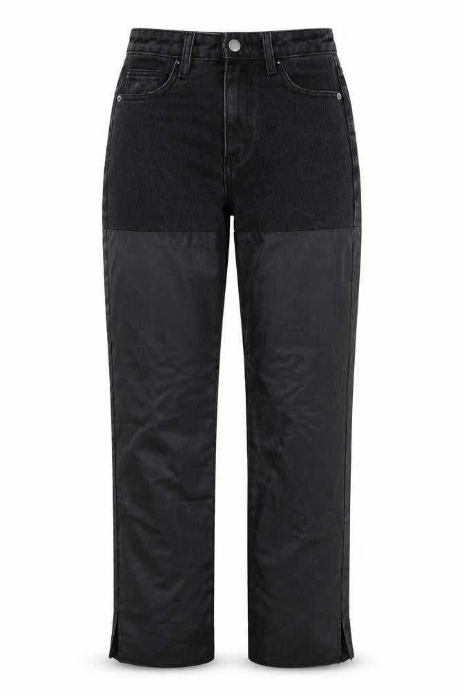 Misspap Womens Black  Denim Straight Jeans Size 6 L34 in