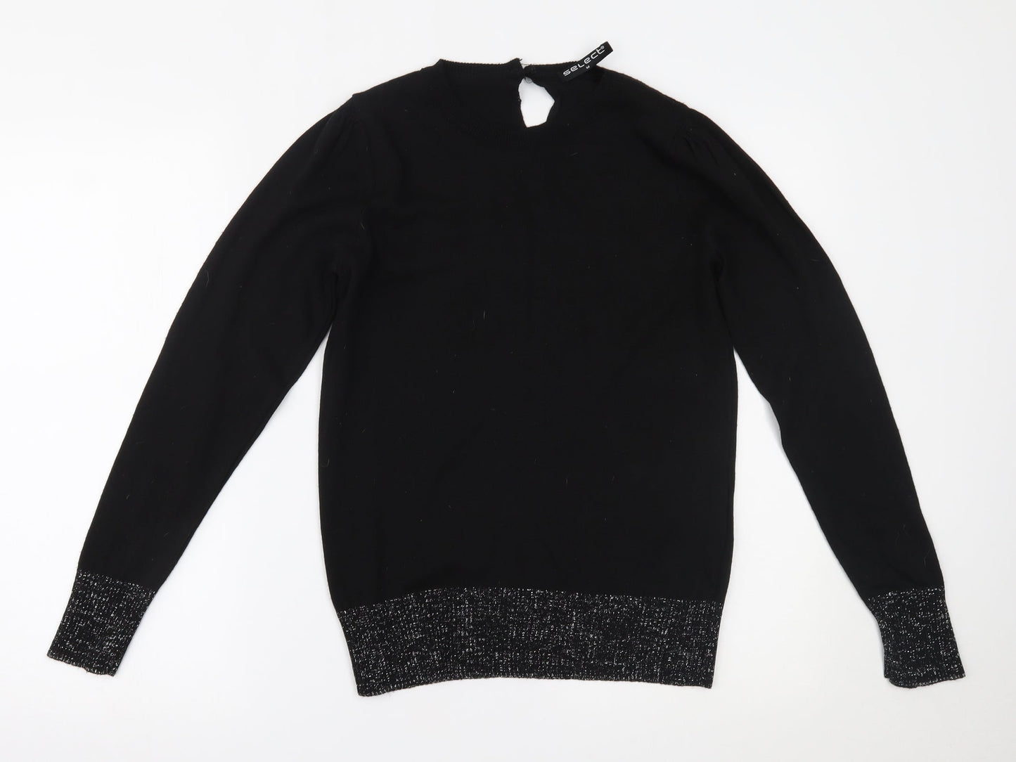 Select Womens Black   Basic Blouse Size M