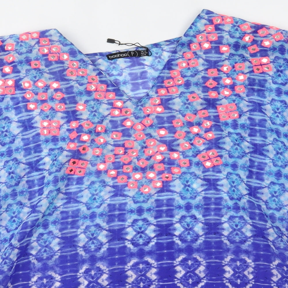 Boohoo Womens Blue    Poncho Size 14