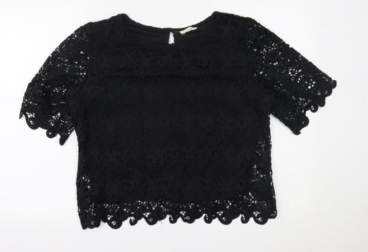 adiva Womens Black   Basic Blouse Size XL