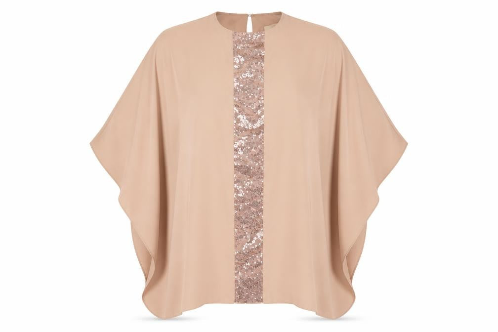 filizzade Womens Beige    Poncho Size 2