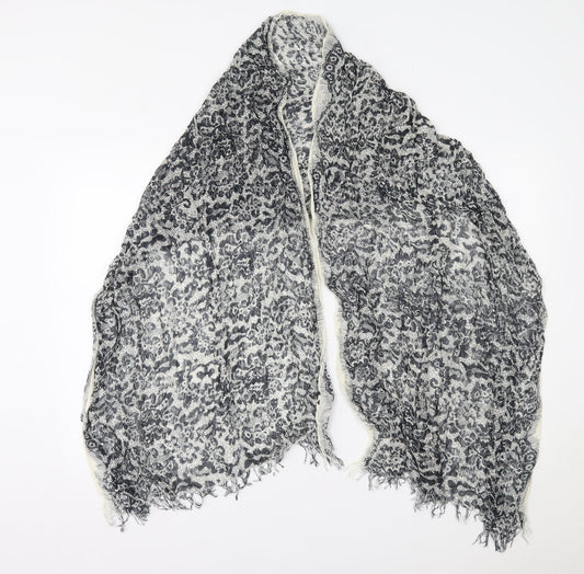 Preworn Womens Grey Floral   Scarf