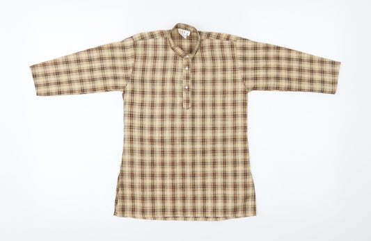 BTC Boys Beige Plaid   T-Shirt Size 2 Years