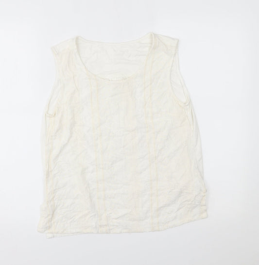 Preworn Womens White   Basic Blouse One Size
