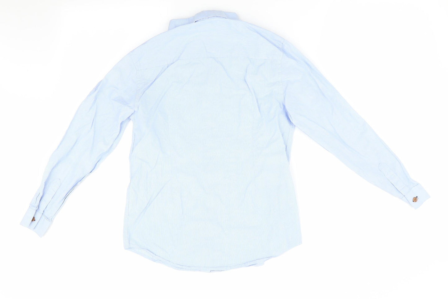Autograph Boys Blue Striped  Basic Button-Up Size 11 Years
