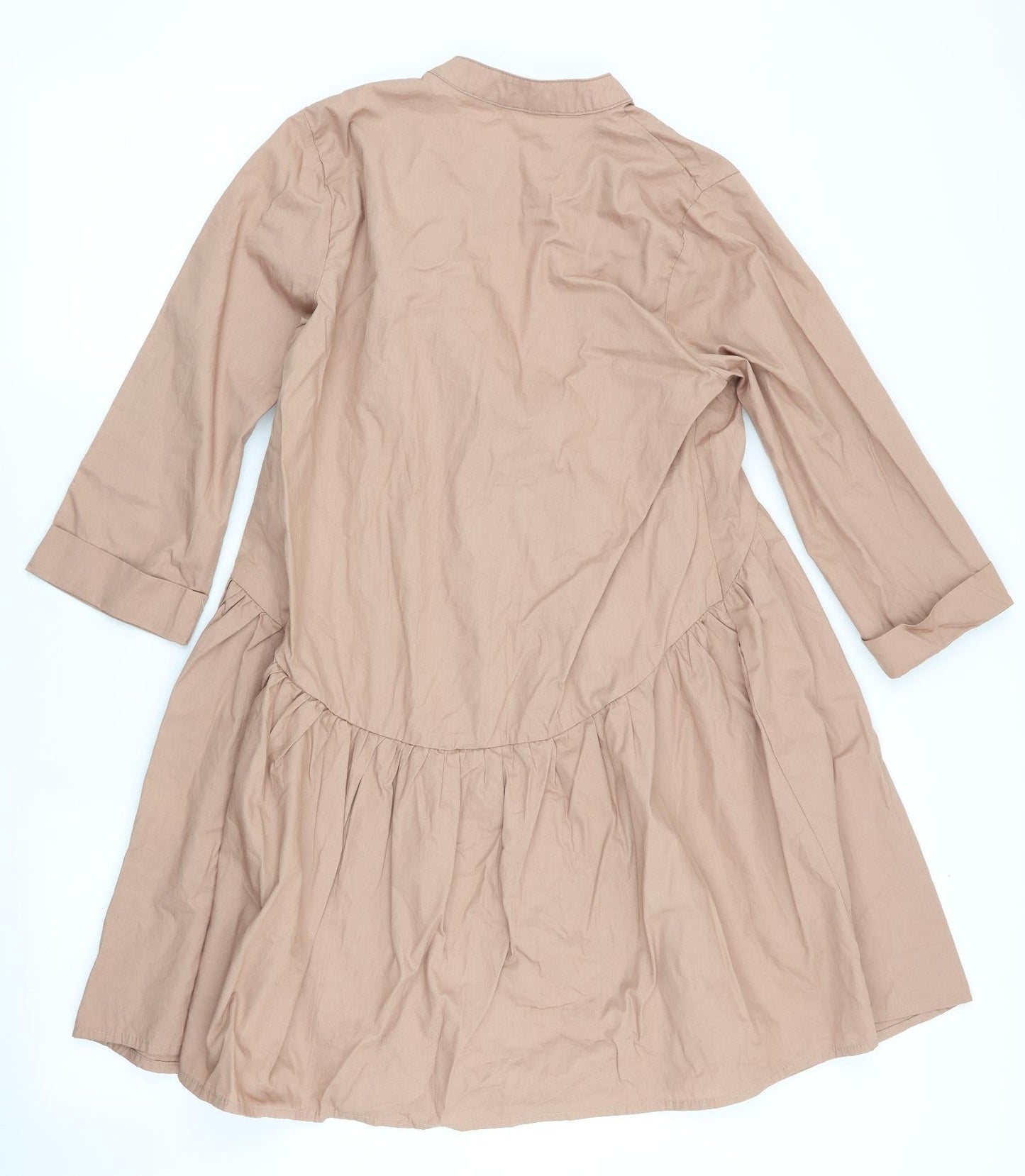Primark Womens Brown   A-Line  Size 4  - Mandarin Collar