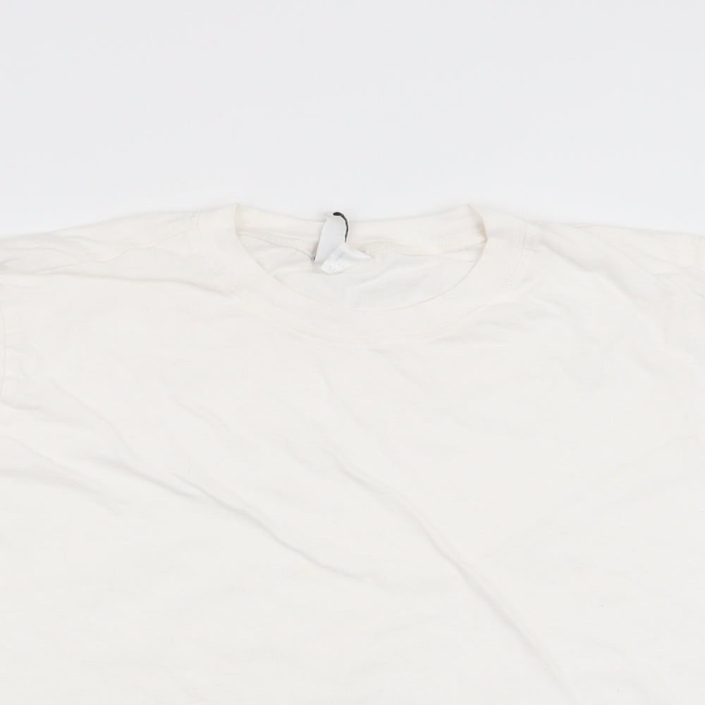 Divided Womens White   Basic T-Shirt Size L