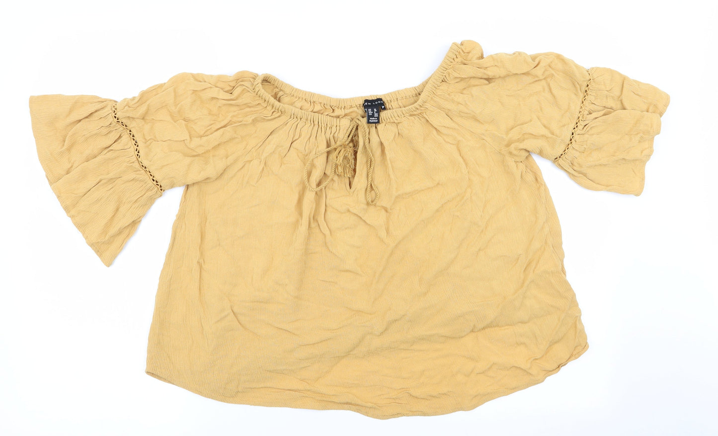 New Look Womens Gold   Basic Blouse Size 10