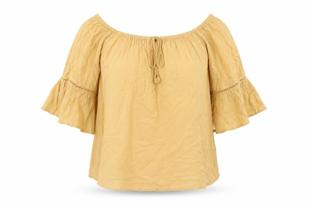 New Look Womens Gold   Basic Blouse Size 10