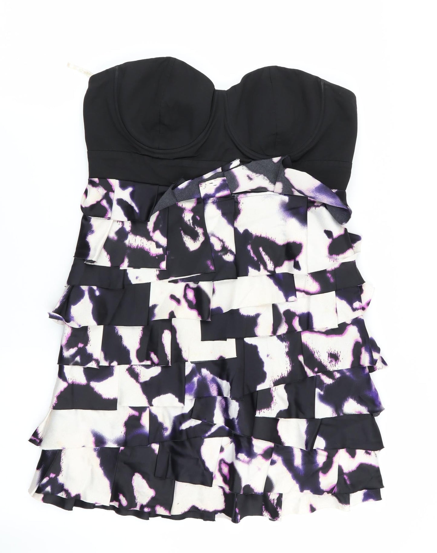 Lipsy Womens Purple Striped  Bodycon  Size 12