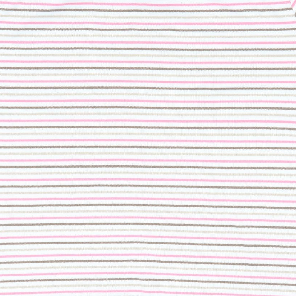 BM Casual Womens Pink Striped  Tunic T-Shirt Size M