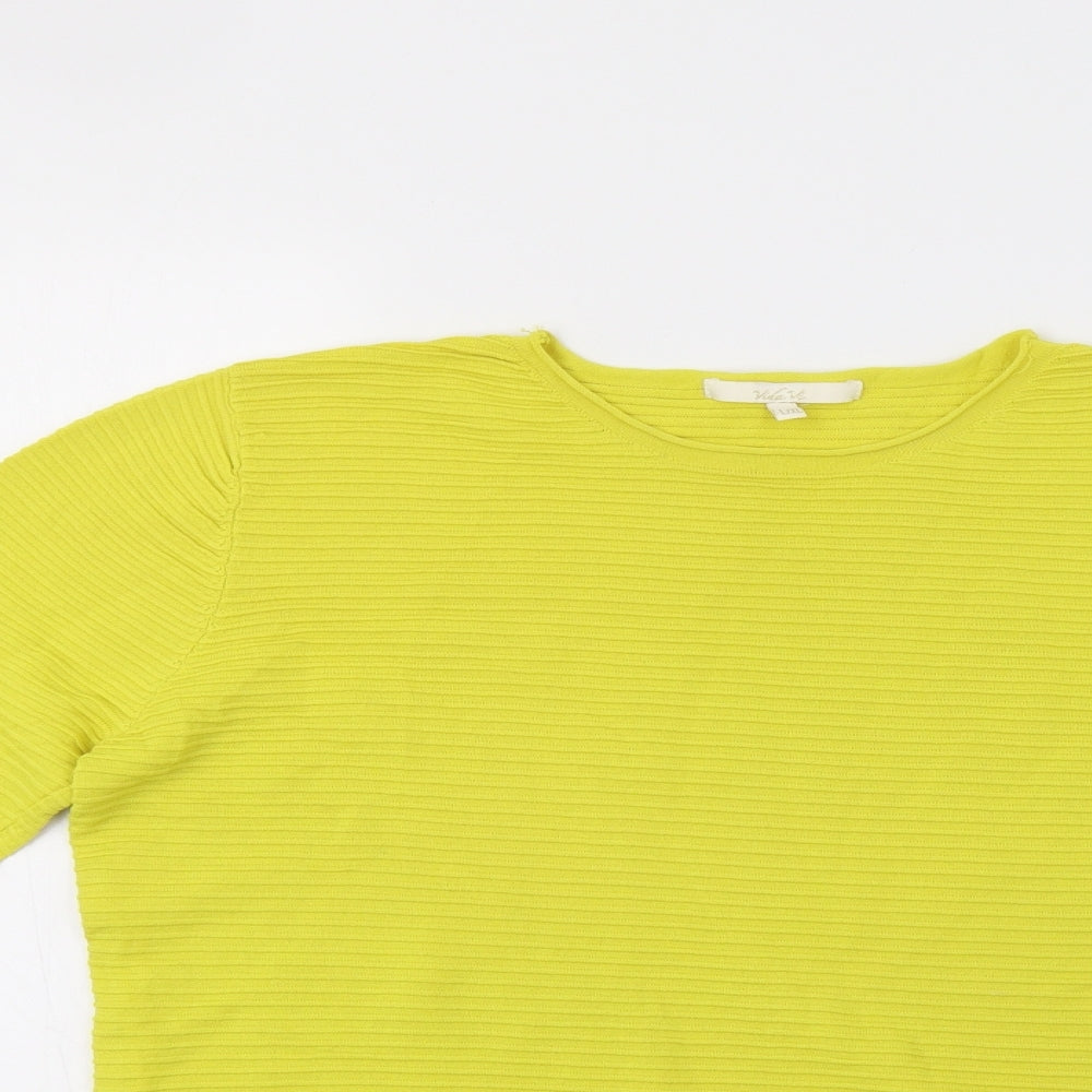 Vida Vi Womens Yellow   Pullover Jumper Size L