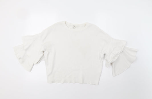 River Island Womens White   Pullover Jumper Size 10