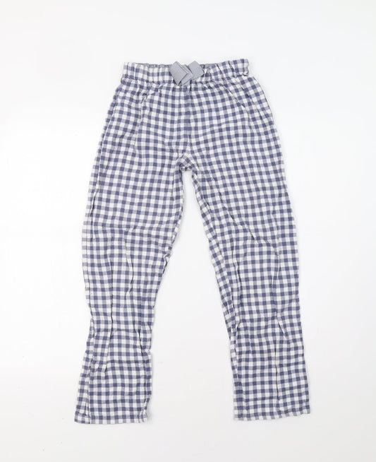 NEXT Girls Blue Check   Pyjama Pants Size 11 Years