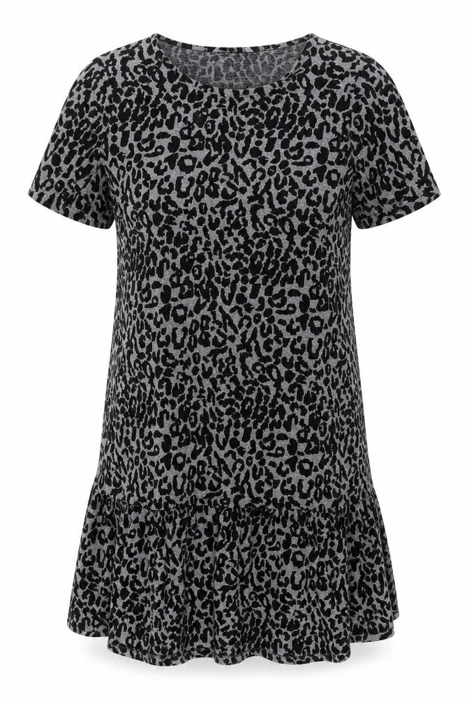 TU Womens Grey Animal Print  A-Line  Size 10