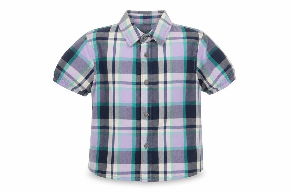 TU Boys Purple   Basic Button-Up Size 5-6 Years