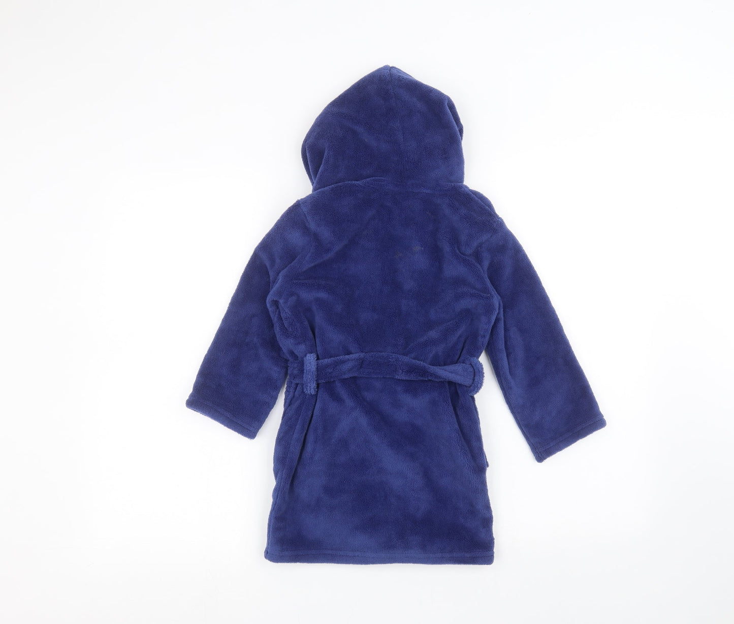 Preworn Boys Blue Solid   Robe Size 4-5 Years