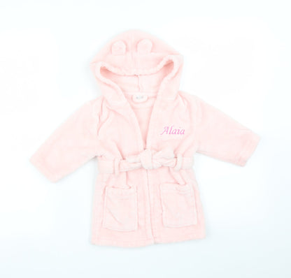 MY1STYEARS Girls Pink Solid   Robe Size 6-9 Months