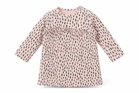 George Girls Pink Polka Dot  Basic T-Shirt Size 12-18 Months