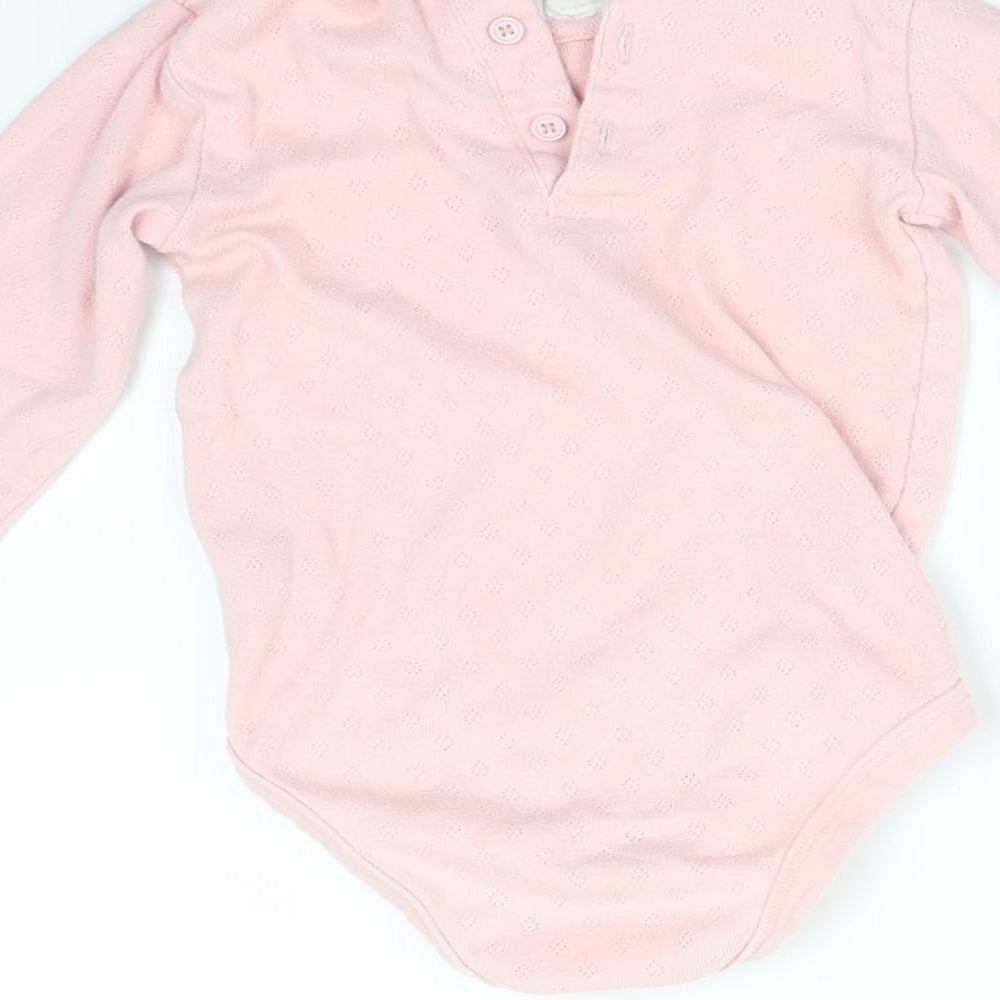 TU Girls Pink Argyle/Diamond  Babygrow One-Piece Size 18-24 Months