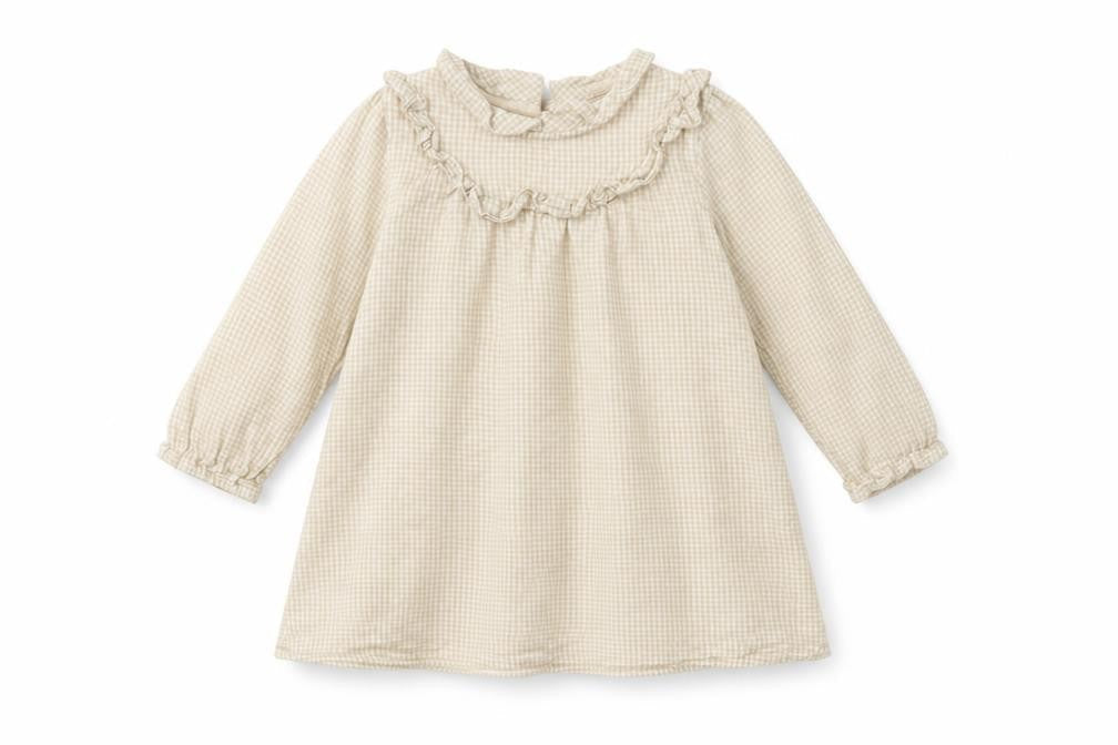 George Girls Beige Check  A-Line  Size 18-24 Months