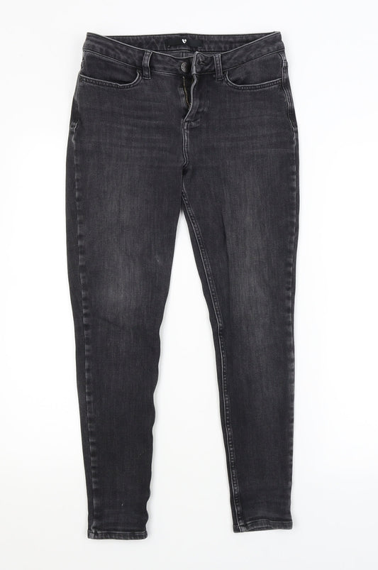 BY VERY Womens Grey   Skinny Jeans Size 10 L26 in