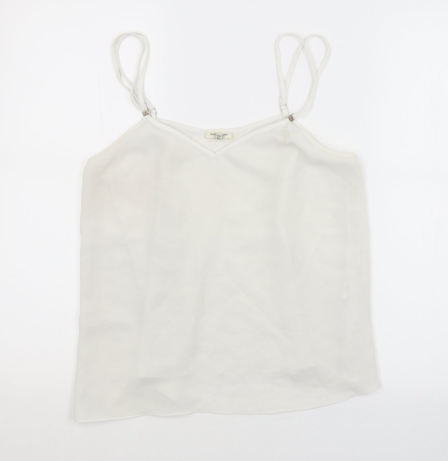 River Island Womens White   Basic Tank Size 10