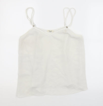River Island Womens White   Basic Tank Size 10