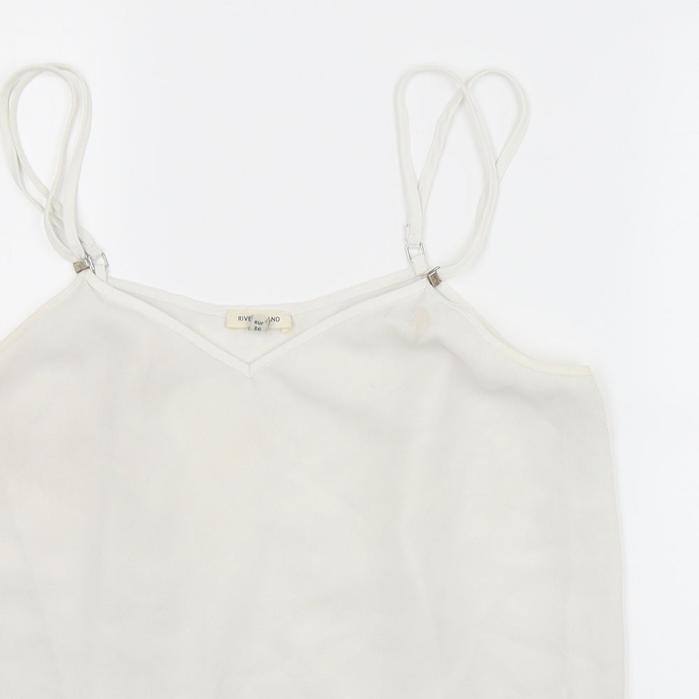 River Island Womens White   Basic Tank Size 10