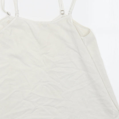 River Island Womens White   Basic Tank Size 10
