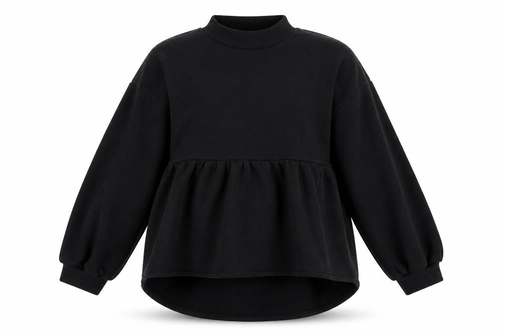 In the Style Womens Black   Pullover Sweatshirt Size 10