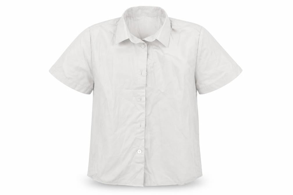 George Girls White   Basic Button-Up Size 6-7 Years