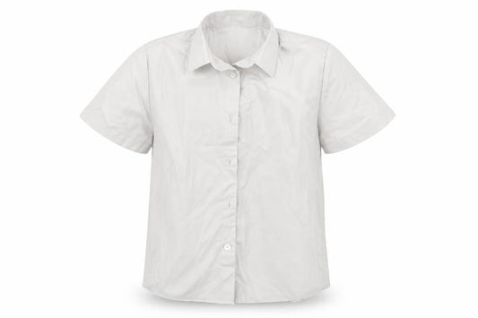 George Girls White   Basic Button-Up Size 6-7 Years