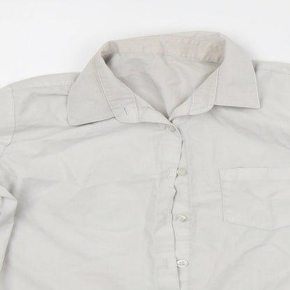 Preloved George Girls White   Basic Button-Up Size 11-12 Years - Detail