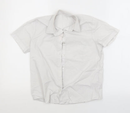 George Girls White   Basic Button-Up Size 9-10 Years