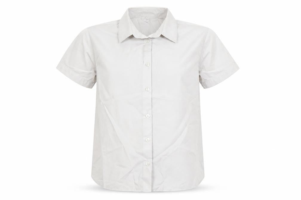George Girls White   Basic Button-Up Size 9-10 Years