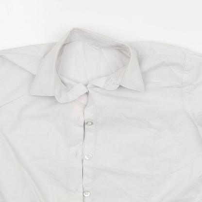 George Girls White   Basic Button-Up Size 9-10 Years