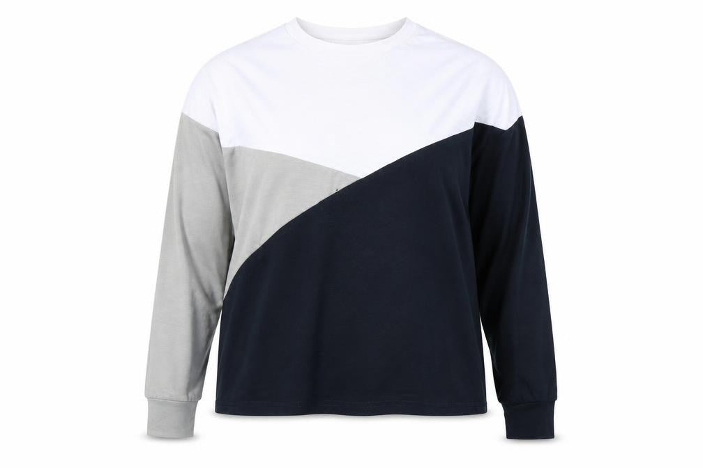 SheIn Womens Multicoloured Colourblock  Basic T-Shirt Size S